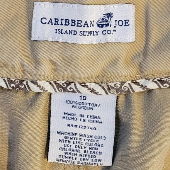 Wide Leg Khaki Hurricane Twill Pants Lace Up Trim on Back Y2K Sz 10 NEW - Picture 9 of 11